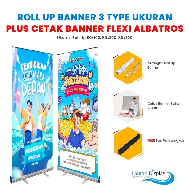 Cetak Roll Up Banner - Lautan Display