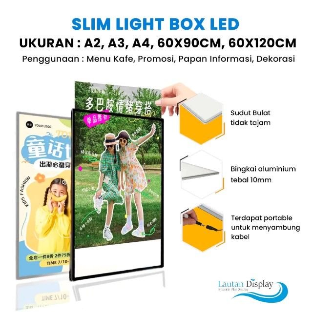 Slim Light Box - Lautan Display