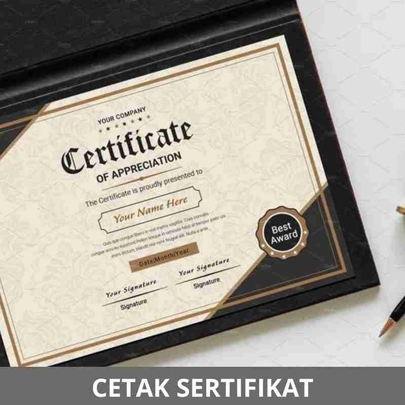 TEMPAT CETAK SERTIFIKAT - Lautan Display