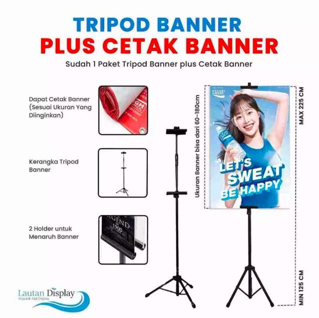 Tripod Banner Cetak - Lautan Display