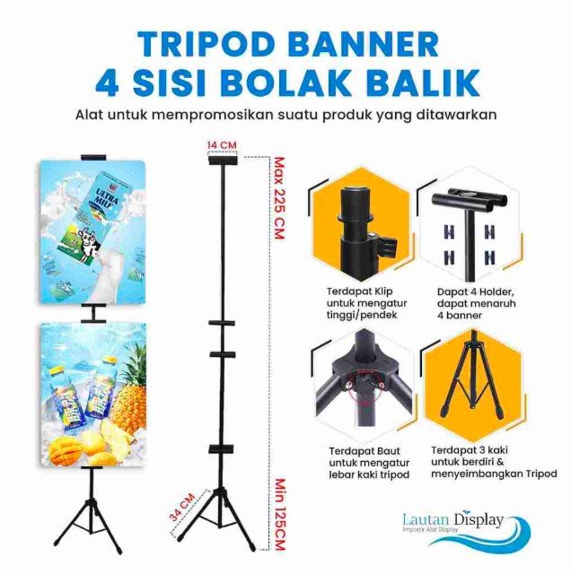 Tripod Banner Double - Lautan Display